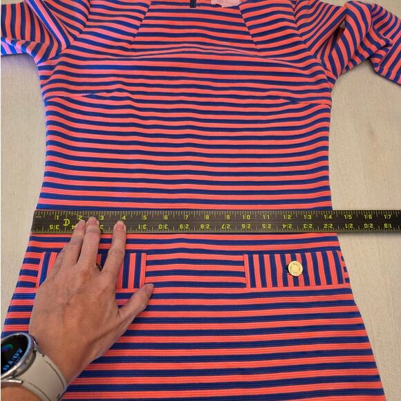 Lilly Pulitzer Women's Pink Blue Striped Charlene Dress SZ XS Preppy Classic - Picture 6 of 7